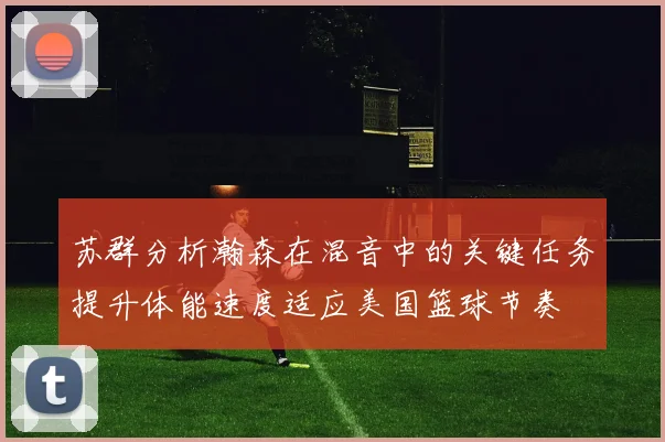 苏群分析瀚森在混音中的关键任务提升体能速度适应美国篮球节奏
